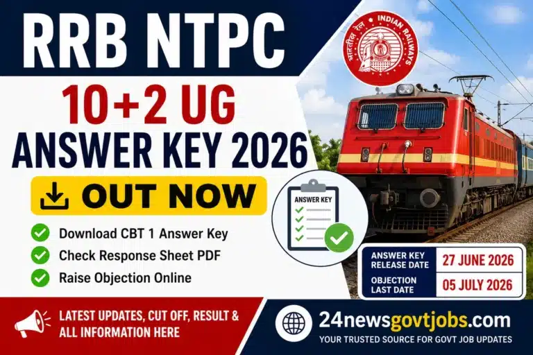 RRB NTPC 10+2 UG Answer Key 2026